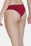 Zivame Low Rise Cotton Cheeky Panty - Beet Red — thumbnail 2